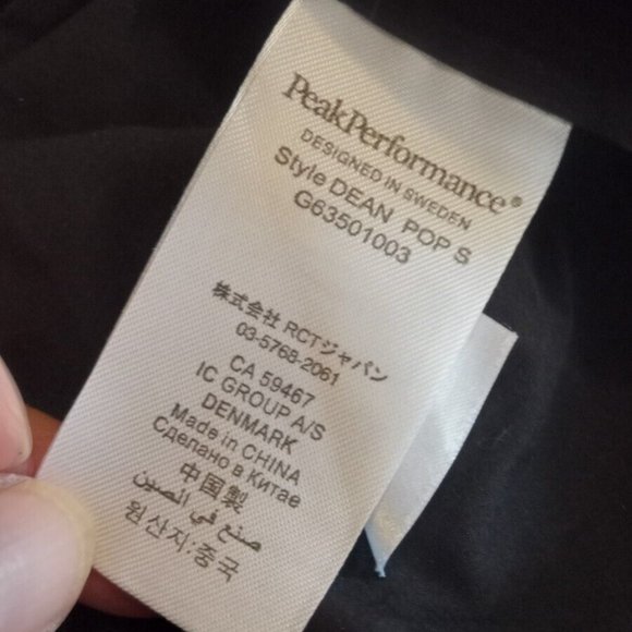PEAK PERFORMANCE - Dean Pop Black cotton shirt - Sz. M - Picture 6 of 8